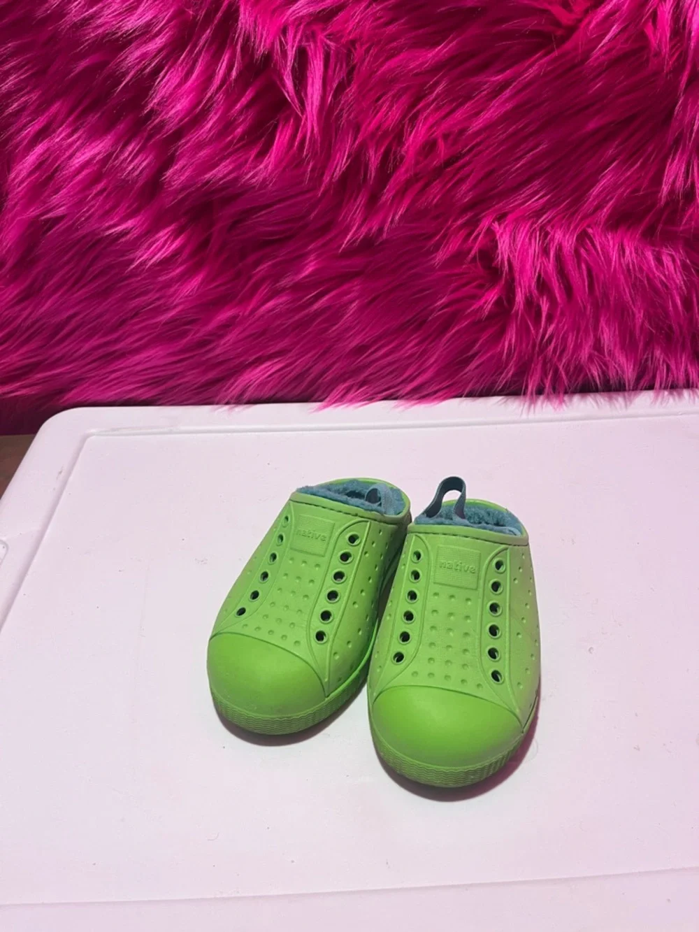 Kids Lightweight Slip-On Shoes in Lime NATIVE Shoes